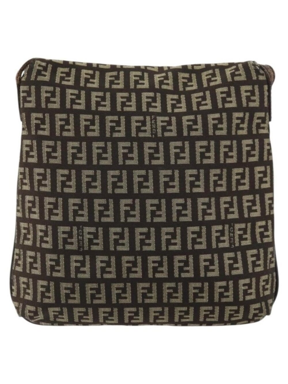 Authentic FENDI Zucchino Canvas Mamma Baguette Shoulder Bag Brown Silver - Picture 10 of 16